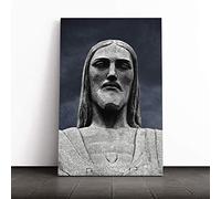 Corcovado Rio De Janeiro Brazil Canvas Print | Gallery Wrapped 30mm Frame Wall Art | 20x14 inches | Ready to Hang | Modern Picture | Living Room Bedroom Lounge Office