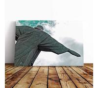 Corcovado Rio De Janeiro Brazil Vol.3 Canvas Print | Gallery Wrapped 30mm Frame Wall Art | 24x16 inches | Ready to Hang | Modern Picture | Living Room Bedroom Lounge Office