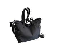 Cord Bag Versatile Shoulder Bag College Wind Commuting Corduroy Square Unisex Large Capacity Leisure Portable Crossbody(Black)