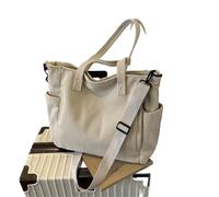 Cord Bag Versatile Shoulder Bag College Wind Commuting Corduroy Square Unisex Large Capacity Leisure Portable Crossbody(White)