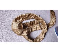Cord & Chain Cover, 6.5 feet, Dupioni Faux Silk Fabric, Hook-and-Loop Strip Close- Use for Chandelier, Lighting, Wires (Gold)