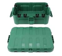 Cord Connection Box, Large Capacity Cord Connection Box Square Power Cord Enclosure Outdoor Electrical Box, Portabletoolbox (Black) (Green)