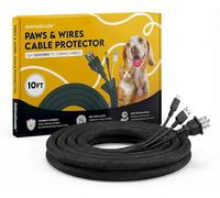 Cord Cover for Pets (10ft, 1/2 inch Split) - Durable PET Cable Protector for Dogs, Cats, and Other Pets - Cord Protectors from Pets No Chew, Keep Cats from Chewing Cords - Puppy Proof Cord Cover