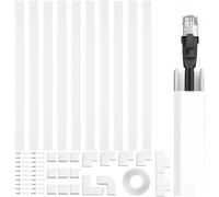 Cord Covers, Cable Wall Cover, Adhesive Protector Management, Fire Safety Conduit Channel, Compact Polymer Organizer, Ideal for Home, Desk, and Floor Organization Use