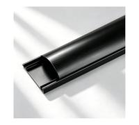 Cord Covers for Wires on Floor, Easy to Install Cable Management, Conceal Extension Cords and Cables, Organize Floor Wiring, Black, 1m Length