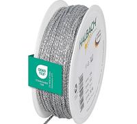 Cord decorative Christmas ribbon, Br, 2 mm, 50 m, roll silver