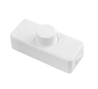 Cord Dimmers, Inline Dimmer Switch for LED Lights, 220V-240V Dimmable Switch with Rotary Contro, Suitable for Table Lamps, Pendant Lights, Incandescent and Halogen Bulbs - White, Style 2