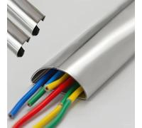 Cord Hider, Cable Concealer Floor Metal,Customized Wire Hiders for Tv on Wall/Cord Cover Outdoor Indoor Under Desk, Lines Management(2pc 5cm/2",L 140cm/55'')