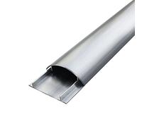 Cord hider, Floor Cable Protector, Thickened Stainless Steel Cable Trunking Decor with Self Adhesive Backing for Workshops Bedrooms Living Rooms (Color : Gold, Size : No.5)(Silver,No.4)