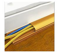 Cord Hider, Floor Cable Protector, Thickened Stainless Steel Cable Trunking Decor with Self Adhesive Backing for Workshops Bedrooms Living Rooms (Color : Gold, Size : No.5)(Gold,No.5)