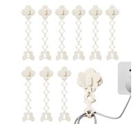 Cord Holder - Pack of 10 Self-Adhesive Cable Management Clips - Wire Folder Set - for Organising Kitchen Appliances, for the Wall, in the Bedroom, for the Living Room and for the Bedside Table