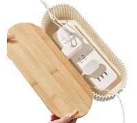 Cord Organizer Box - Desktop Wire Storage, Safe Outlet Hider, Tidy Cable Management |Efficient Charging Extension Cord Concealer for Living Room Study Room Home Office Electronics Organizer Station