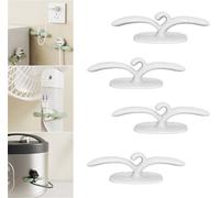 Cord Organizer For Kitchen Appliances, Cord Winder Organizer Stick On Appliance Cord Holder, Home Gadget Accessories, Upgrade Wire Organizer Wire Wrapper for Kitchen Mixers, Coffee Maker(White,4pcs)