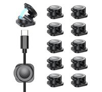 Cord Organizer Holder, 12 Pack Cable Clips, Magnetic Desk Cord Clips for Tidy Wires, Strong Adhesive Cable Management, Wire Holder for Home, Office, Car