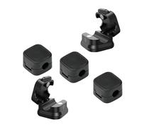 Cord Organizer Holder, 5 Pack Magnetic Desk Cable Clips Management, Hide Phone Charging Cable Keeper, Strong Adhesive Wire Charger Holder for Nightstand, Kitchen Appliances, Office Supplies (Black)