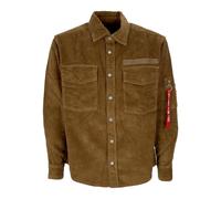 Cord Overshirt Sand Long Sleeve Shirt - male - Alpha Industries - Light Jackets - Beige - M - Jackets M