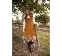 Cord Pinafore Dress M&Co Orange 20