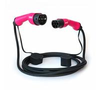 Cord Pink Type 2 to Type 2 EV Charging Cable, 32amp, 7.4kW, 5 Metre, Single Phase