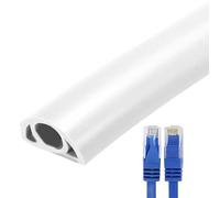 Cord Protector Floor - PVC Flexible Wire Duct, Flame-Retardant Cable Protector Floor | Self-Adhesive Cord Hider for Household Cable Management, Insulated Safety Guard