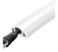 Cord Protector Floor - Soft Wire Floor Covers for Cords, PVC Flexible Wire Duct,Self-Adhesive Cord Hider for Household Cable Management, Insulated Safety Guard