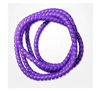 Cord Protector,Spiral Wrap 2 Meter Pipe Wire Protective Sleeve 8mm 10mm 12mm 14mm 16mm Flame Retardant Cable Sleeves(Purple,16mm Inside Diameter)