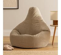 Cord Recliner Bean Bag - Beige