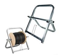 Cord Reel Holder, Heavy Duty Cable Caddy Cable Reel Dispenser Wire Drum Spool Dispenser Rack, Hold Cable Reels Up to 30Cm in Diameter, 41X33cm