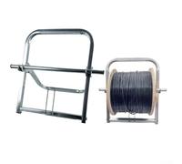 Cord Reel Holder, Single Axle Cable Manage Wire Rack Cable Reels Dispenser, Wire Spool Rack Holder, Portable and Foldable 41 X 33Cm