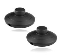 Cord Switch with Push Button Self-Locking 2 Pieces Foot Switch Lamp for 2 or 3 Wire Cable, Lamp Switch, Floor Lights and Small Appliances