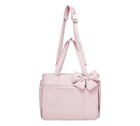 Cord Tote Bag for Ladies | Large Bow Shoulder Bag with Pockets | Women's Large Tote Shopper Bags | Elegant Clutch Purse Pouch with Adjustable Strap for Evening Offices Formal Work Wedding Travel Scho