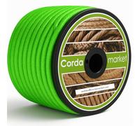 CORDAMARKET 10mm Elastic Rubber, Adults Unisex, Fluorescent Green, 25 mts
