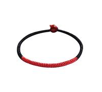 Corde Rouge Cheville Hommes Femmes Couple Une Paire De Noeud De Diamant En Agate Tissée À La Main Rétro