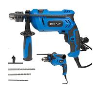 Corded 850W Rotary Hammer Drill with Drill Bits Set, 360° Rotating Handle, Hammer & Drill Dual Mode, 13mm Chuck, Variable Speed with Lock Speed Button for Wood, Metal, Plastic, Concrete
