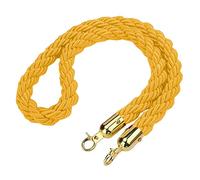 Corded barrier tape Crowd Control Hemp Rope Barrier With Hooks, Multicolor, 0.6-3M(Yellow,Length 2.2M/7.2Ft/86.6In)
