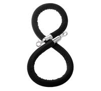 Corded barrier tape Indoor Outdoor Crowd Control Queue Barrier Rope Multicolor 2-10Ft(Black,Length 1.7M/5.6Ft/67In)