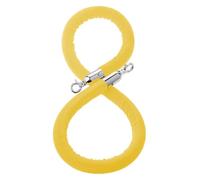 Corded barrier tape Indoor Outdoor Crowd Control Queue Barrier Rope Multicolor 2-10Ft(Yellow,Length 1.7M/5.6Ft/67In)