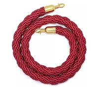 Corded barrier tape Red Braided Twisted Stanchion Rope 2-10Ft Crowd Control(Red- C,0.8M/2.6Ft/31.5In)