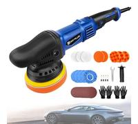 Corded Car Polisher, Dual Action Car Polisher Orbit 12mm, Portable Electric Polisher 6 Variable Speeds Car Buffer Polisher Machine Waxing Polishing Pads Set, 920W, 2800-5800rpm