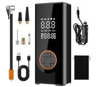 Corded/Cordless Dual Purpose Digital Tyre Inflator,Portable Air Compressor,Car Tyre Pump,Supports Preset Tyre Pressure and Auto Shutoff,with LED Lights for Car Tyres and Other Inflatable Devices
