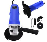 Corded Electric Angle Grinder with 115 mm Cutting Disks, Professional Corded Angle Grinder with Wheels Accessories, 2xCarbon Brush, 5 Inch Grinder for Tile Soft Metal Grinding, Side Special Features