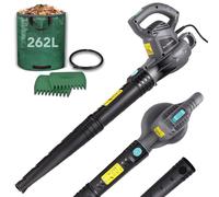 Corded Electric Leaf Blower Set by Bluemars - Powerful 3000W, 8m Corded Garden Blower with Garden Leaf Grabbers & Heavy Duty Garden Waste Bags with