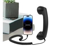 Corded Handset for Cell Phone | Retro Type-C Classic Home Supplies with Microphone | Old Telephone Handset | for Home Kitchen Living Room Bedside Bed Desk Offices School Hospital Travel