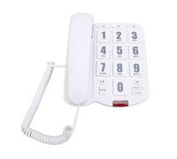 Corded Home Phone, Large Button Speakerphone with Volume Control and Flashing Alert, Wall Mountable Telephone with Redial and Flash Feature for Seniors (White)