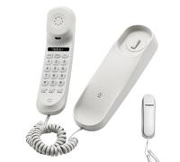 Corded House Phones Landline,Corded Landline Telephone,Wall/Desk Mountable Home,Dial Pad on Base Unit Landline Phone Corded Handset Last Number Redial,Pause and Flash for Office Hotel Bathroom