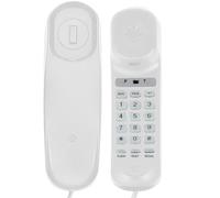 Corded House Phones Landline, Wall Mountable Landline Telephone, Landline Phones Last Number Redial, Pause, Flash, Dial Pad on Base unit Desk Home Phone for Office, Hotel, Home, Bathroom (White)