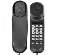 Corded House Phones Landline, Wall Mountable Or Desk Landline Telephone, Dial Pad on Base unit Home Phone, Landline Phones Last Number Redial, Pause, Flash for Office, Hotel, Home, Bathroom -Black