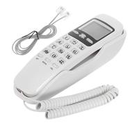 Corded Landline Phone Wall Mountable Desktop ABS White | Easy Setup, Physical Keypad, Analog Rj11 Jack, Works during Outages, for Office Staff and Rooms