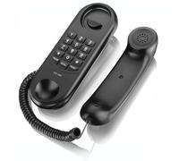 Corded Landline Telephone, House Phone with Wall Mount, Dial Pad, Last Number Redial, Pause, Flash for Office, Hotel, Home Desk/Wall Mountable