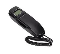 Corded Landline Telephone, Wall Mountable Home Phones with LCD Screen Display, Hotel Corded Telephone, Desk House Landline Telephone, Last Number Redial Function, for Office, Hotel, Home(Black)