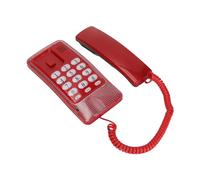 Corded Landline Telephone, Wall Mountable or Desk House Phones with Large Buttons, Portable Corded Telephone for Home Office(red)